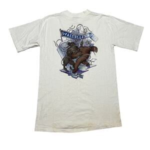 Vintage Wall Street Lacrosse Stock Market Bull Bear T Shirt Men's Medium STX